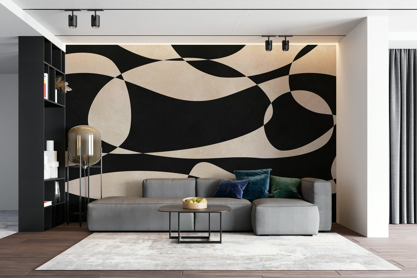 The design has a layered, textured look with no sharp lines.

