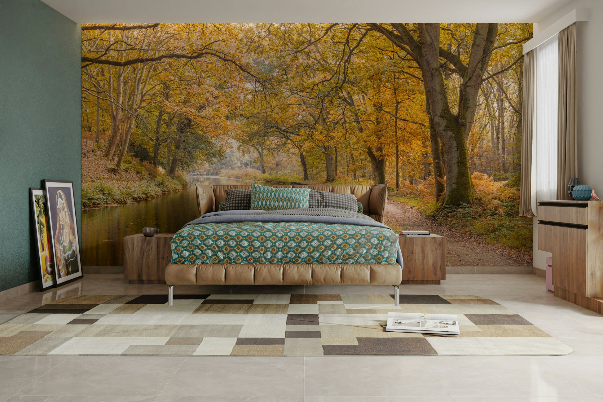 The design has a very calming and serene effect on the space.

