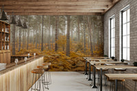 The colors are warm and gentle, with many shades of yellow, gold, and light brown.

