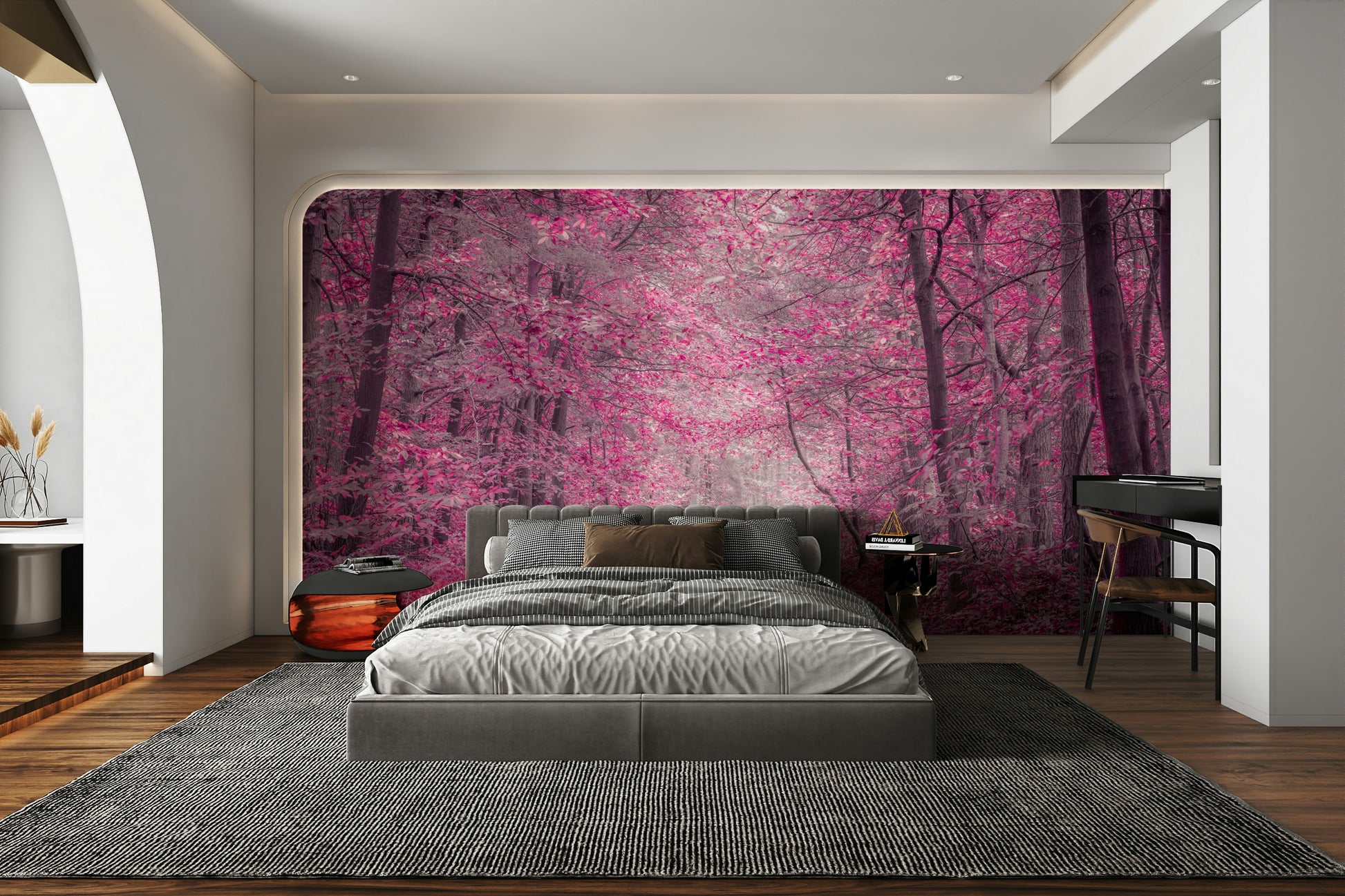 A path leads into the distance, appearing to glow with a soft white light.
