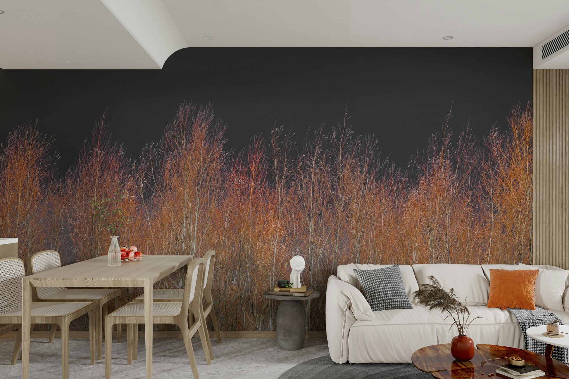 The color palette is warm, with shades of amber, gold, and deep green.
