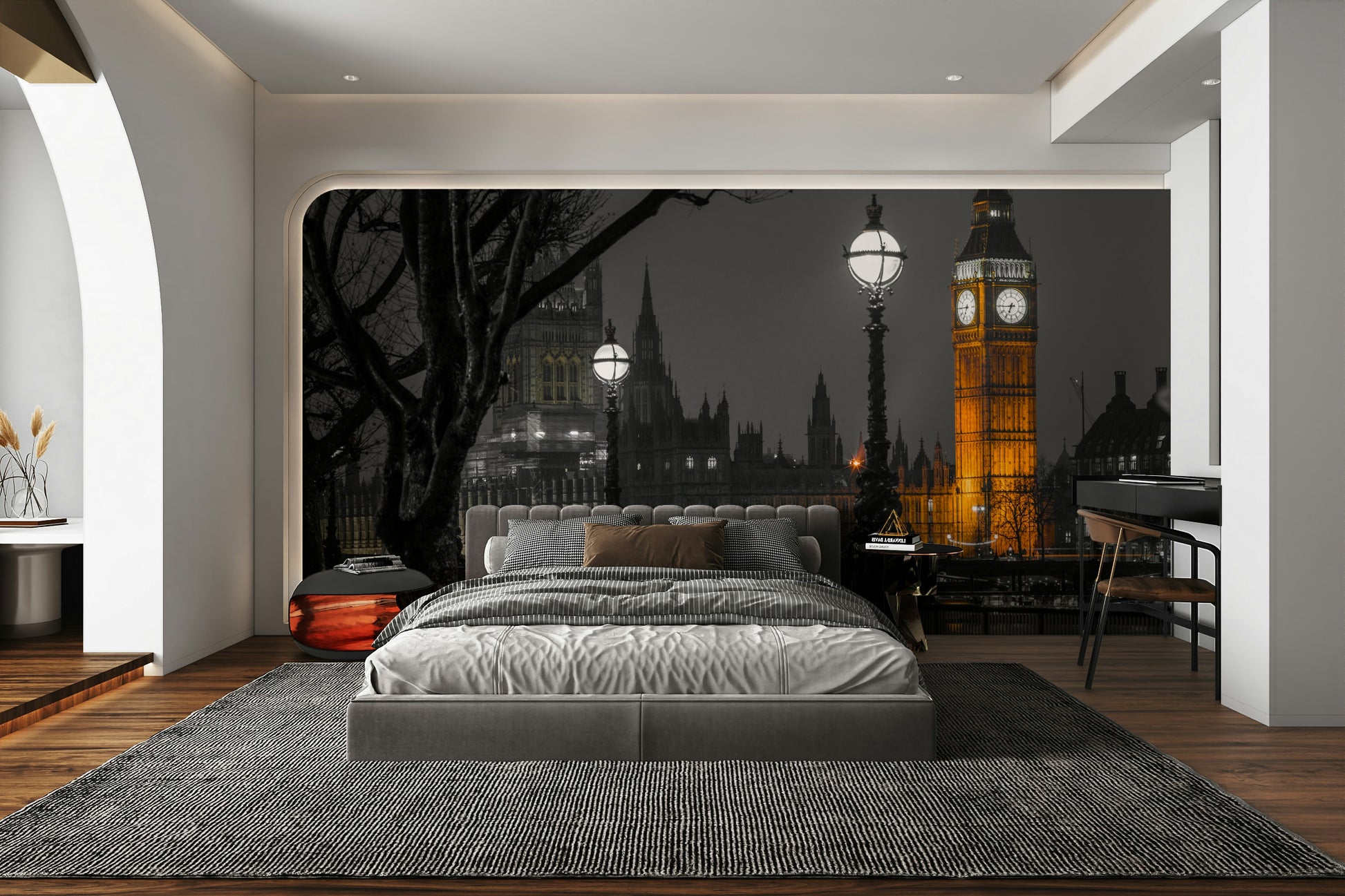 The perspective is slightly angled, showing the tower's height.
