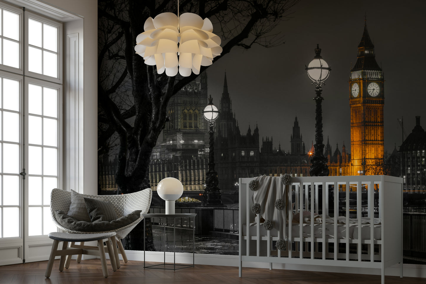 This piece is ideal for a city-themed room or a modern office space.
