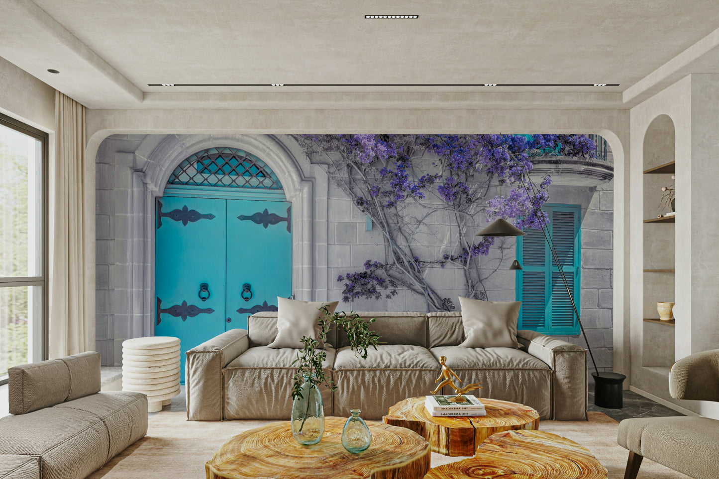 A seamless pattern for a living room or bedroom.

