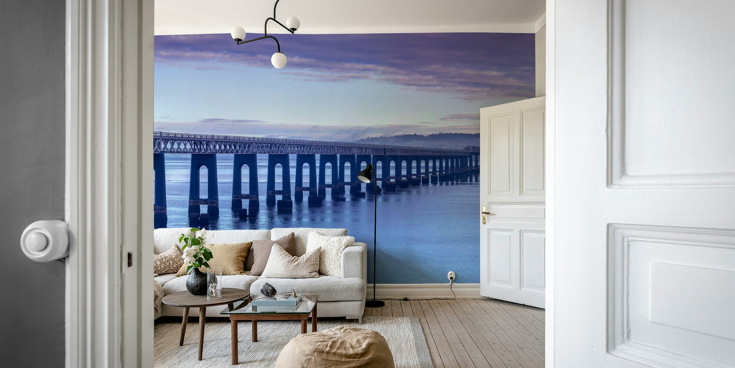 The mural has a soft, graceful feel.

