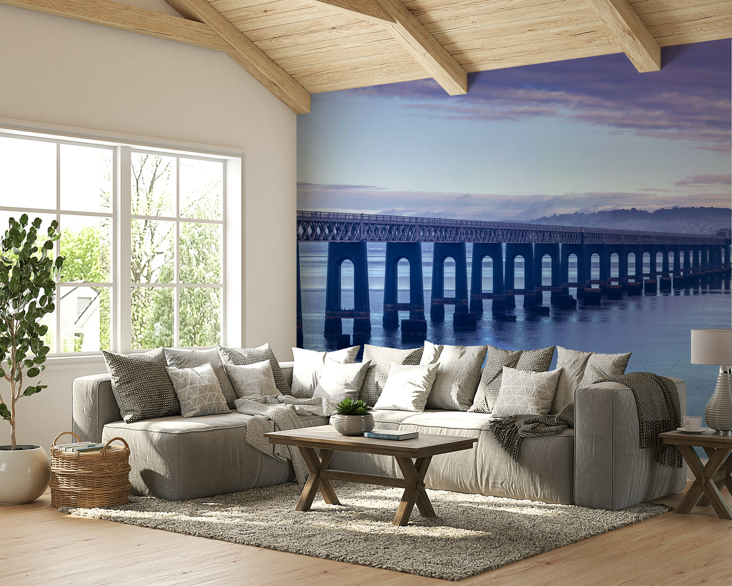 A seamless pattern for a living room or bedroom.

