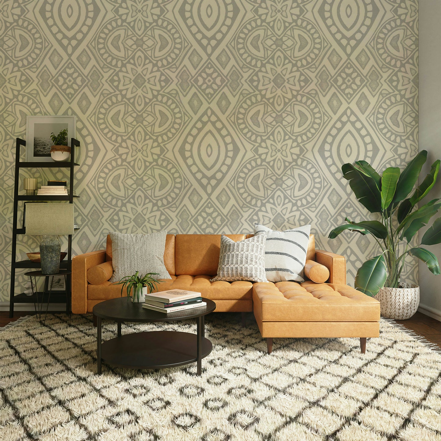 A wallpaper featuring a modern, geometric pattern.

