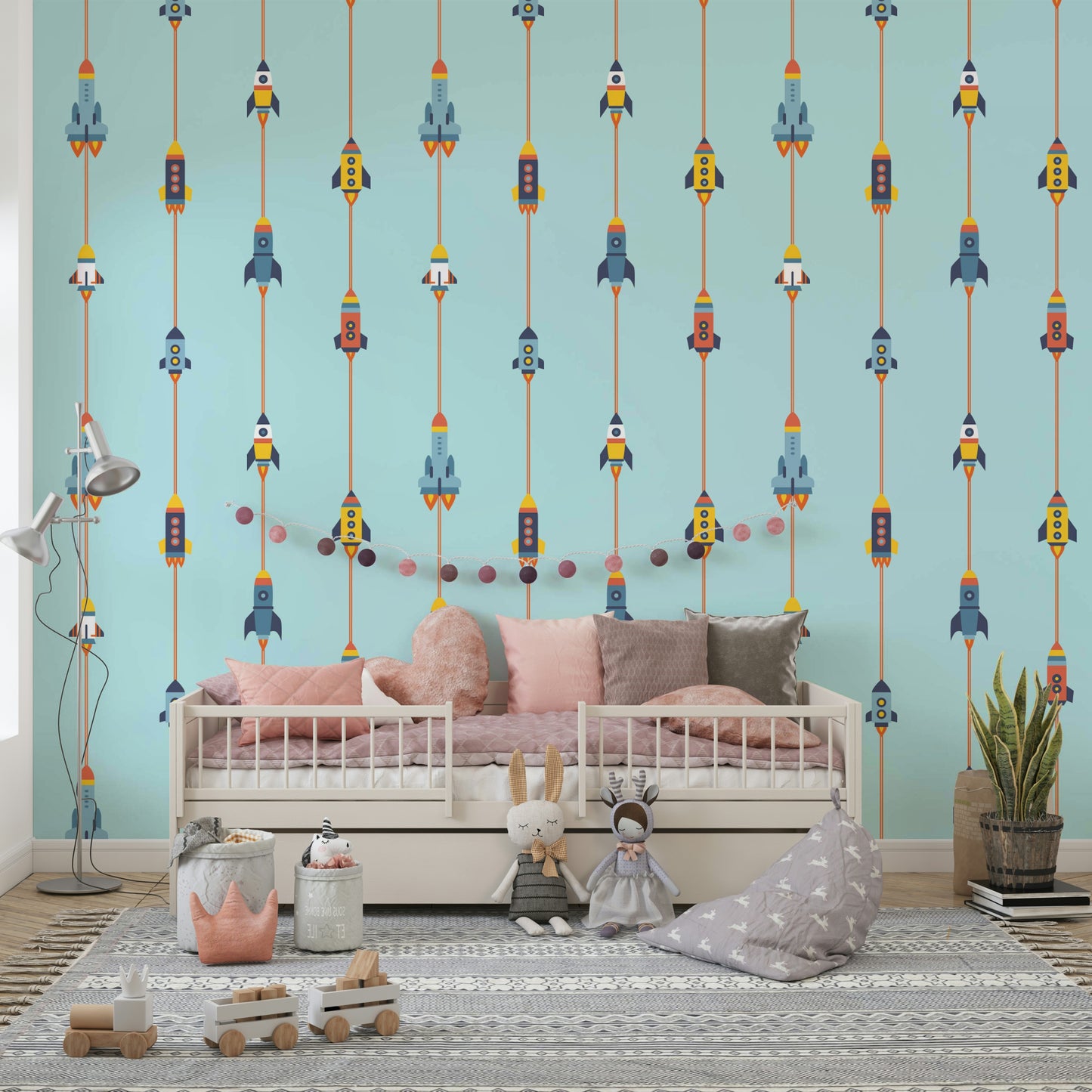 A close-up view shows the fine details of the spaceship shapes.

