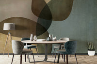 The wallpaper is perfect for a peaceful space.

