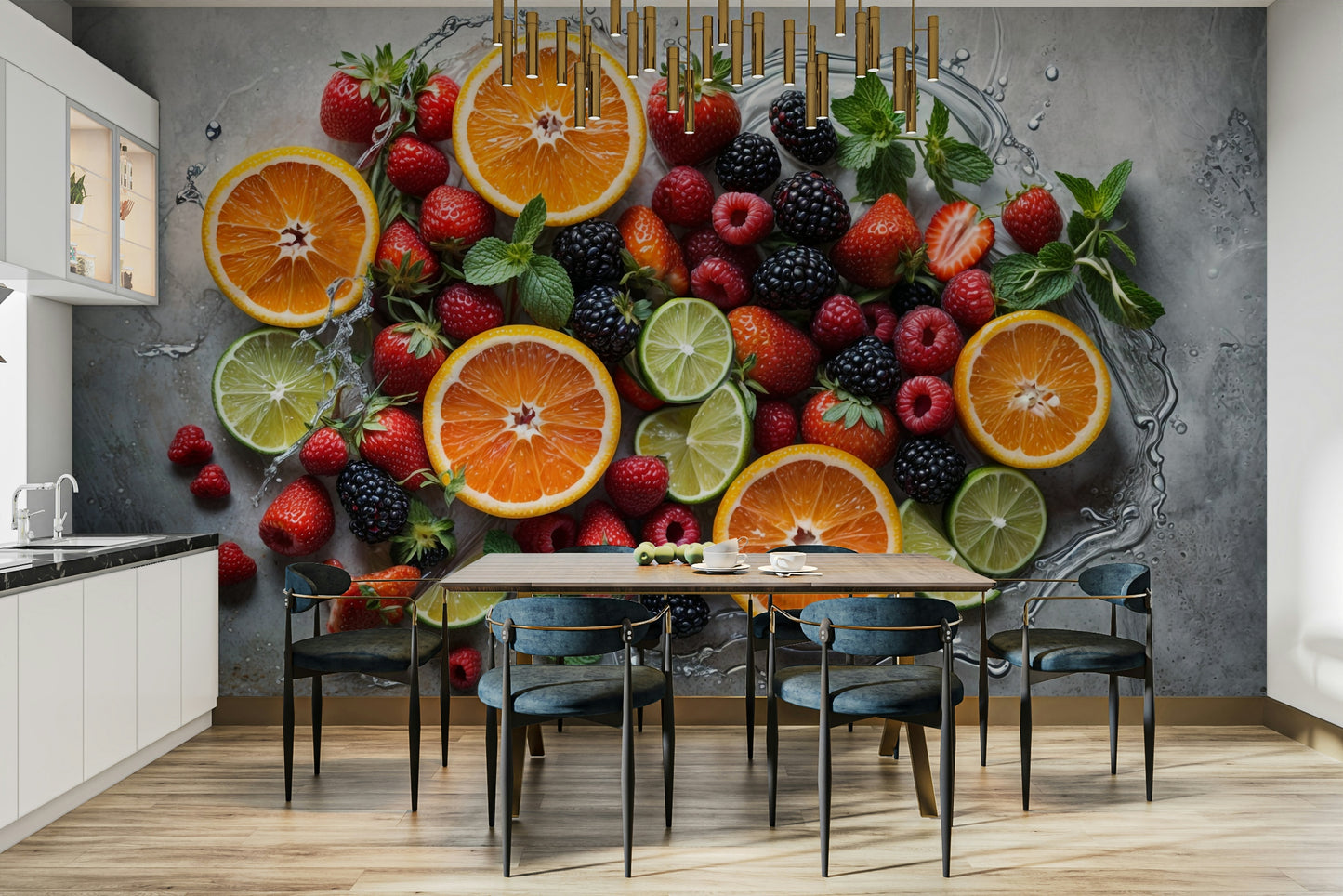 A calm and serene wall covering.

