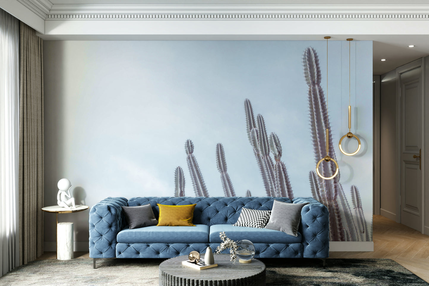 A high-quality print of a tranquil garden.

