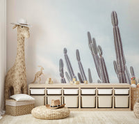 The wallpaper is perfect for a peaceful space.

