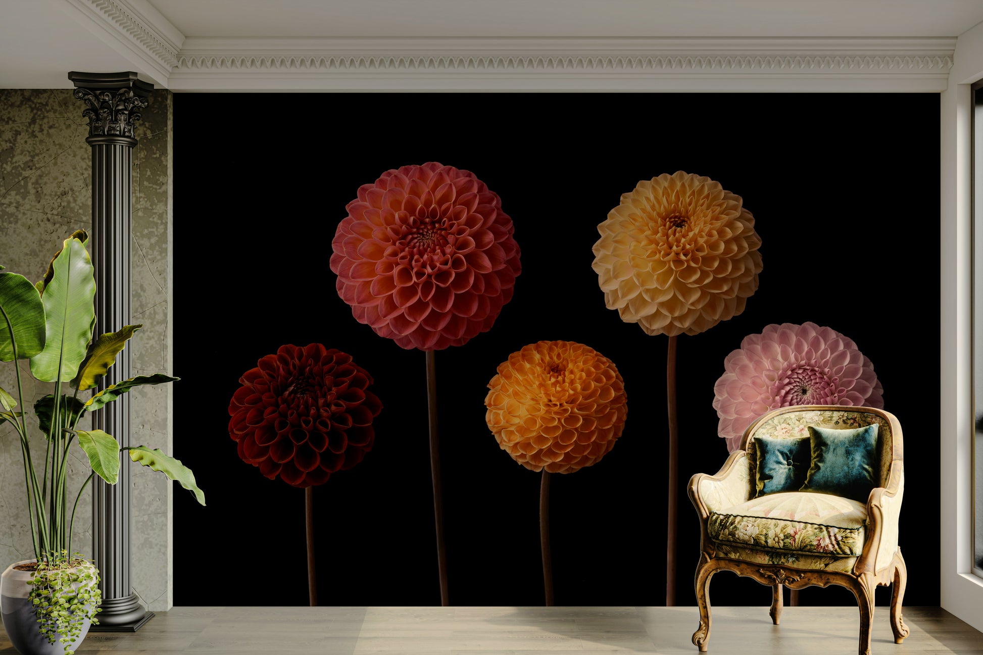 A seamless pattern for a living room or bedroom.

