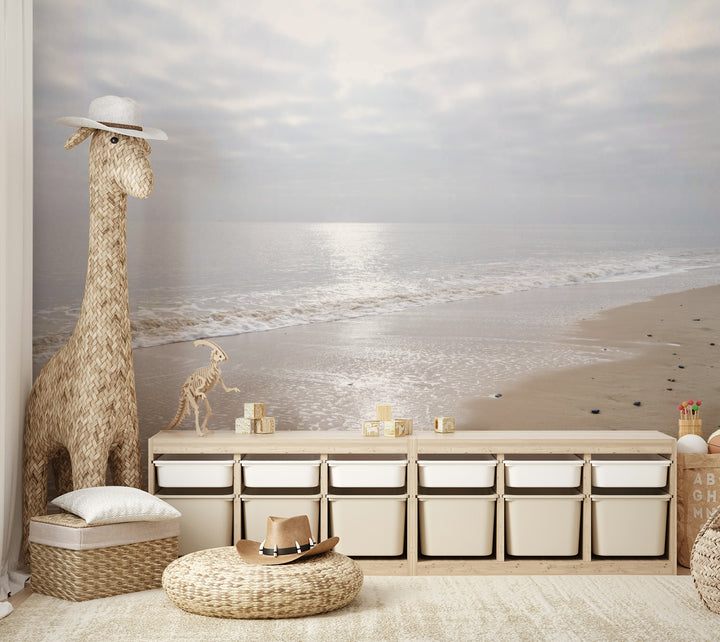 Wall mural with a gentle waves reflection.

