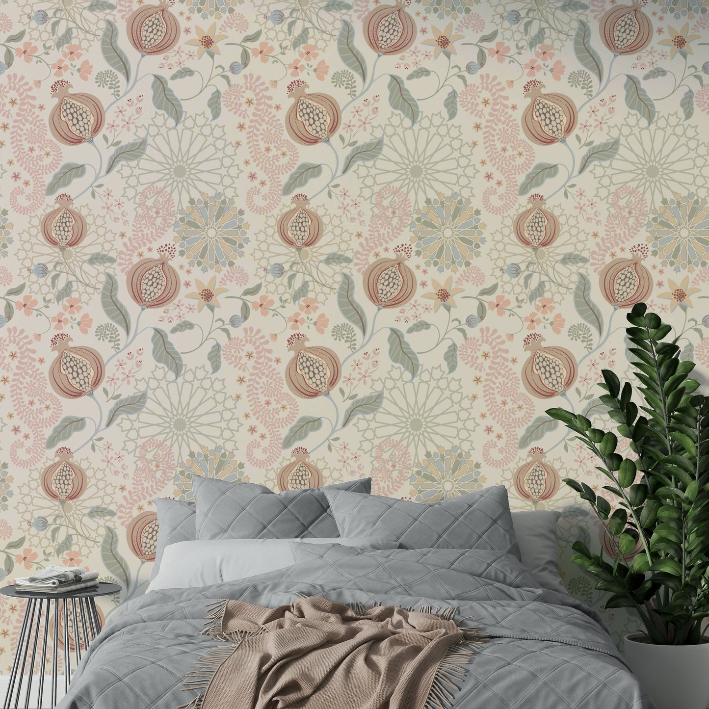 A calm and serene wall covering.

