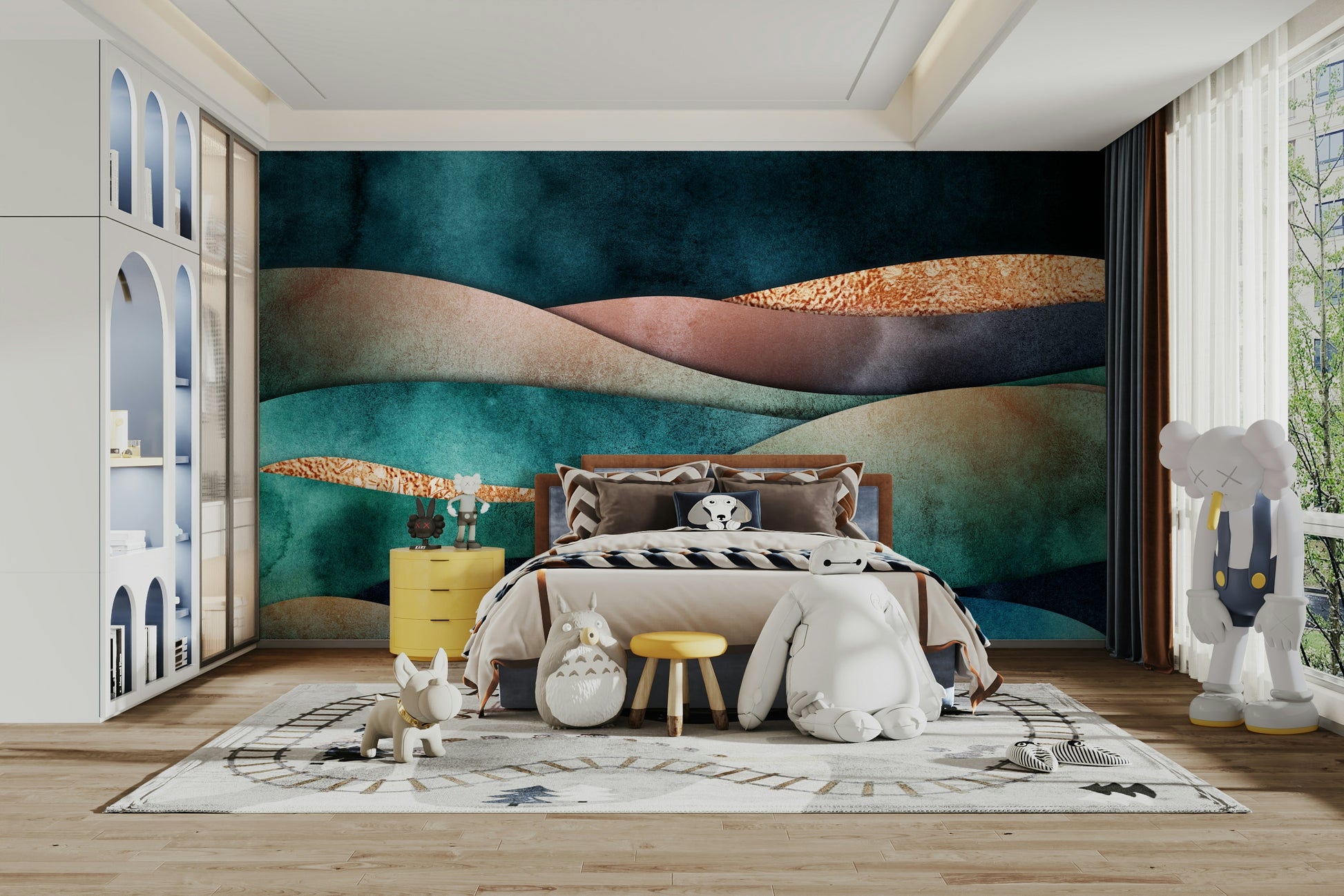 A seamless pattern for a living room or bedroom.

