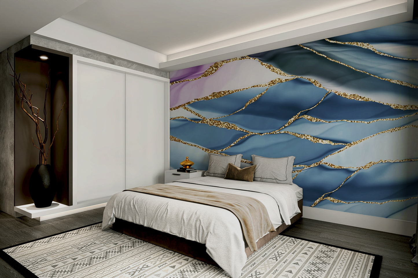 A seamless pattern for a living room or bedroom.

