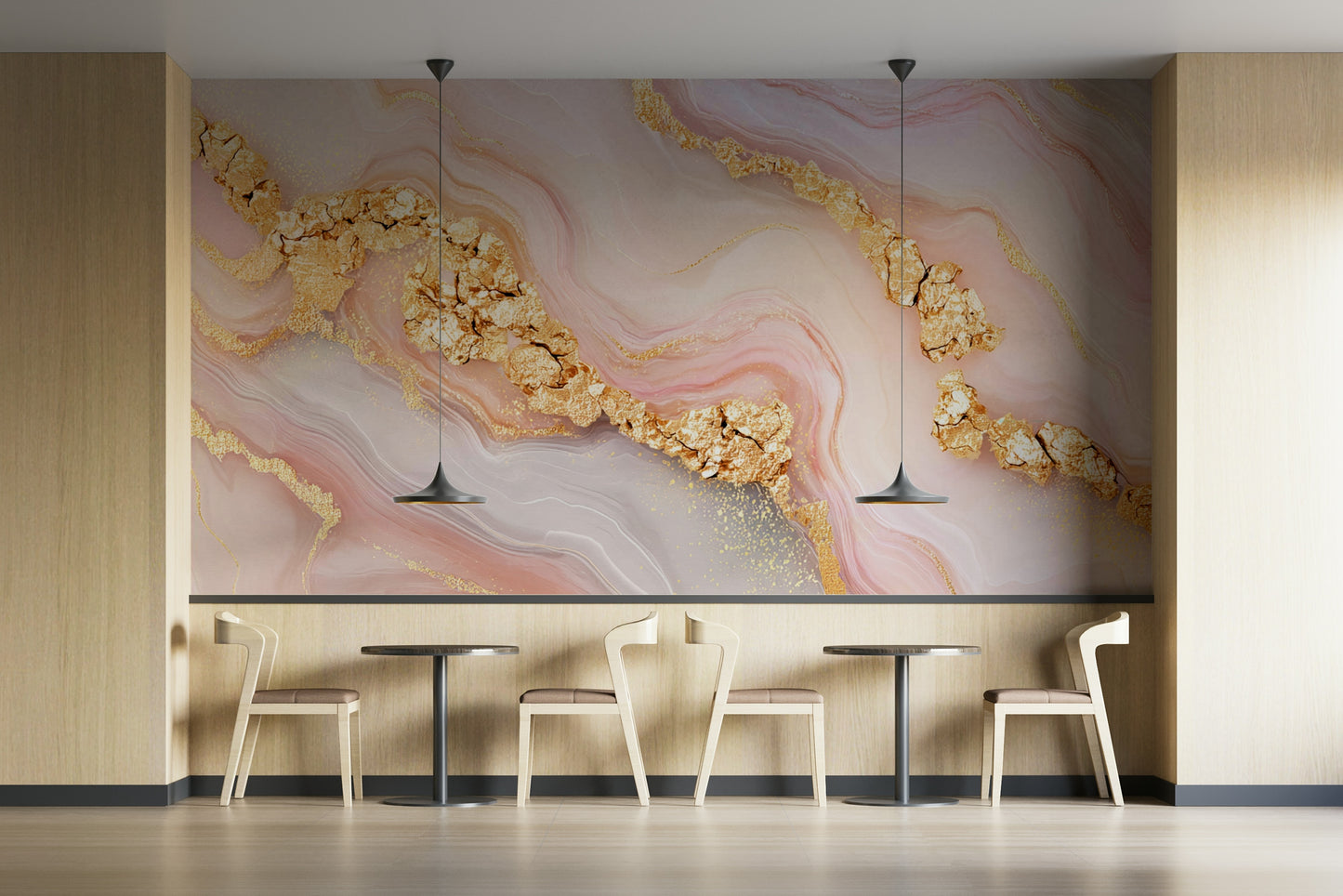 The wallpaper is perfect for an accent wall.

