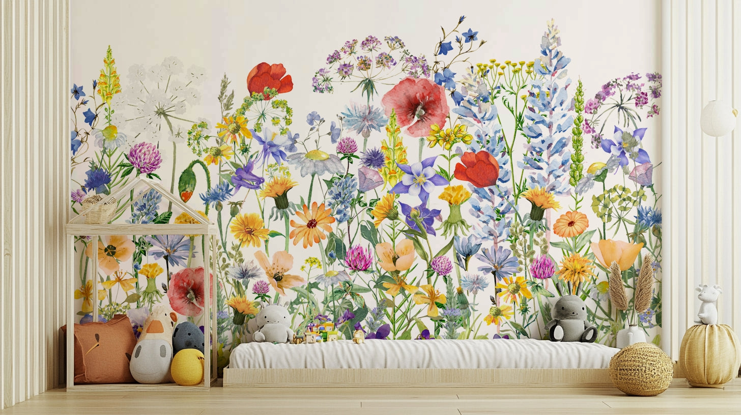 A calm and serene mural with a natural feel.

