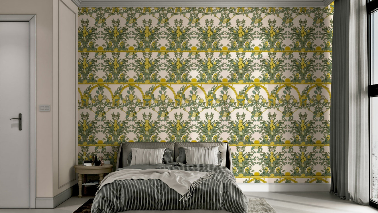 An intricate, whimsical, and artistic wallpaper.

