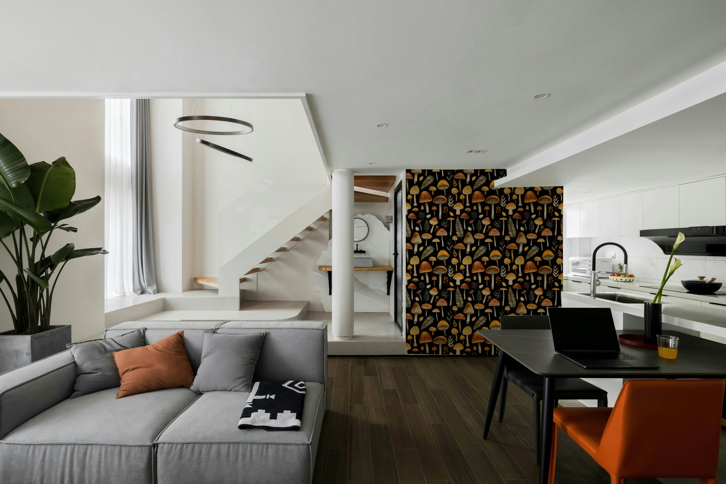 The image is a clear representation of a fanciful forest scene.
