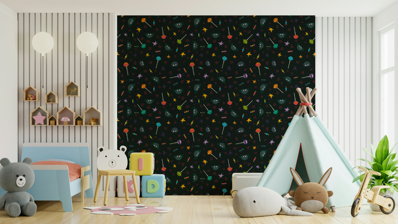 The background is a deep, dark color like black or navy.
