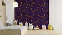 Scary Halloween Purple Wallpaper design