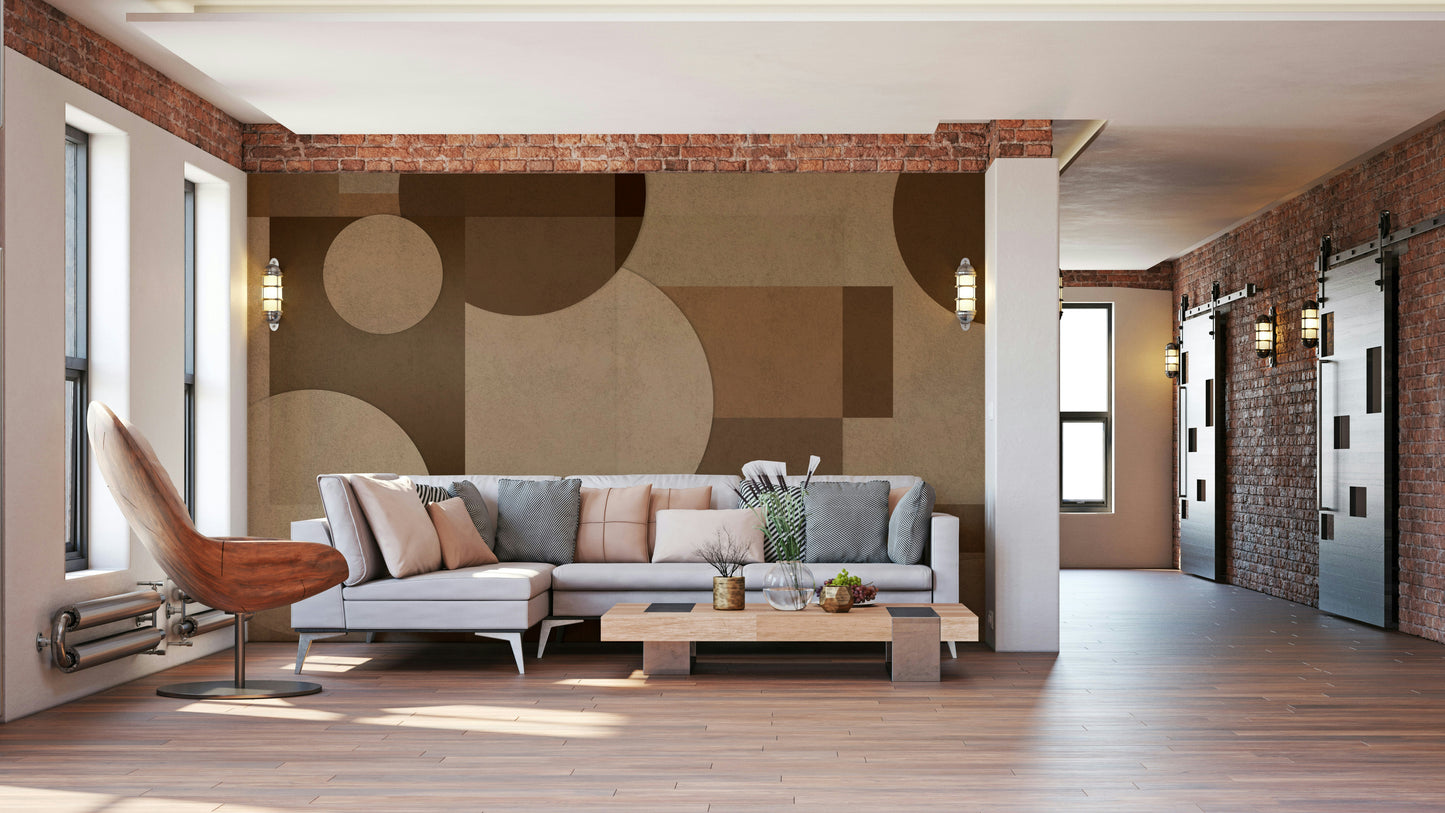 Brown Abstract Wall Mural