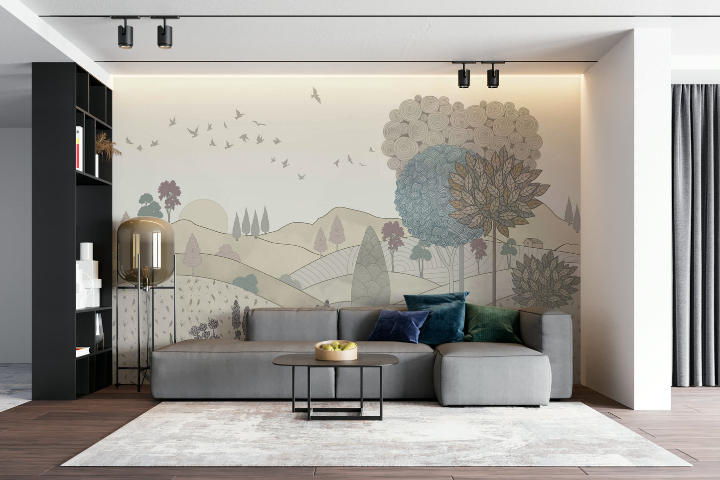 The colors are soft and gentle, with a variety of light hues.

