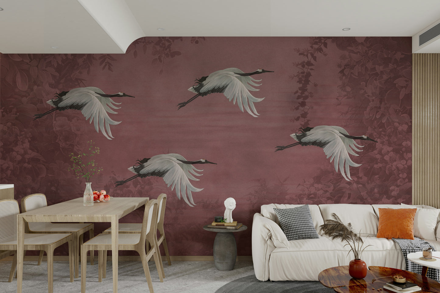 The composition features the birds against a light background.

