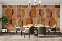 The colors are warm and gentle, with orange, red, and brown hues.

