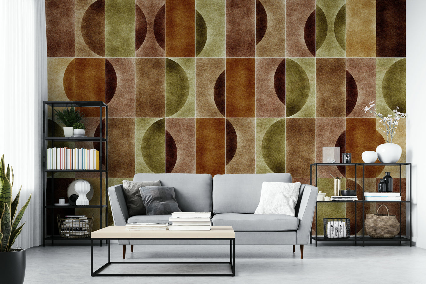 The composition is a repeating, modern pattern.

