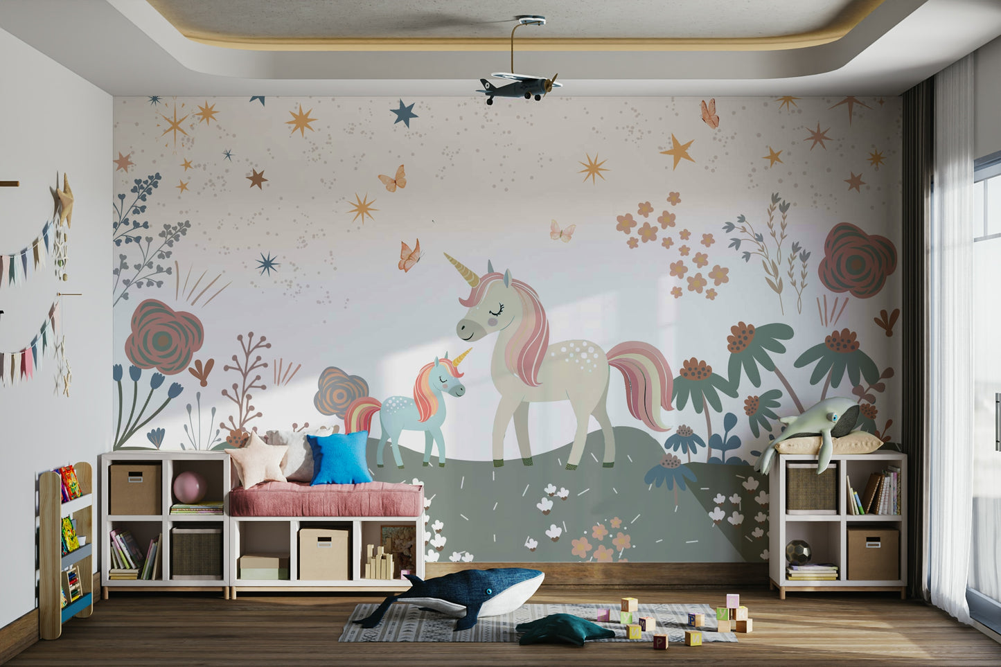 The image is suitable for a children's room or a playroom.

