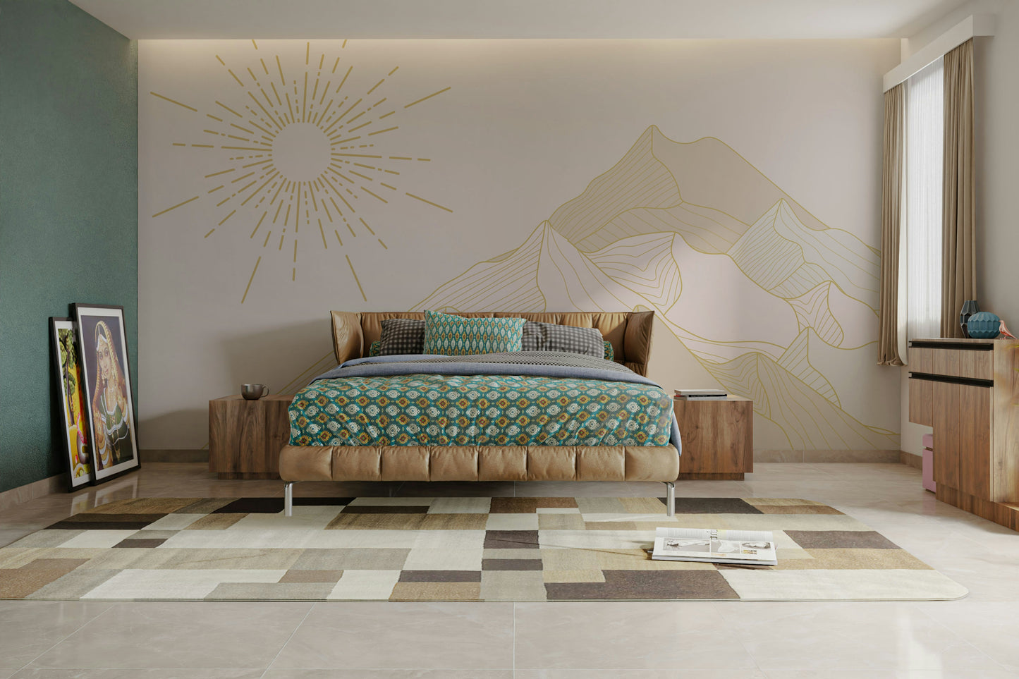 The image is suitable for a bedroom or a living space.

