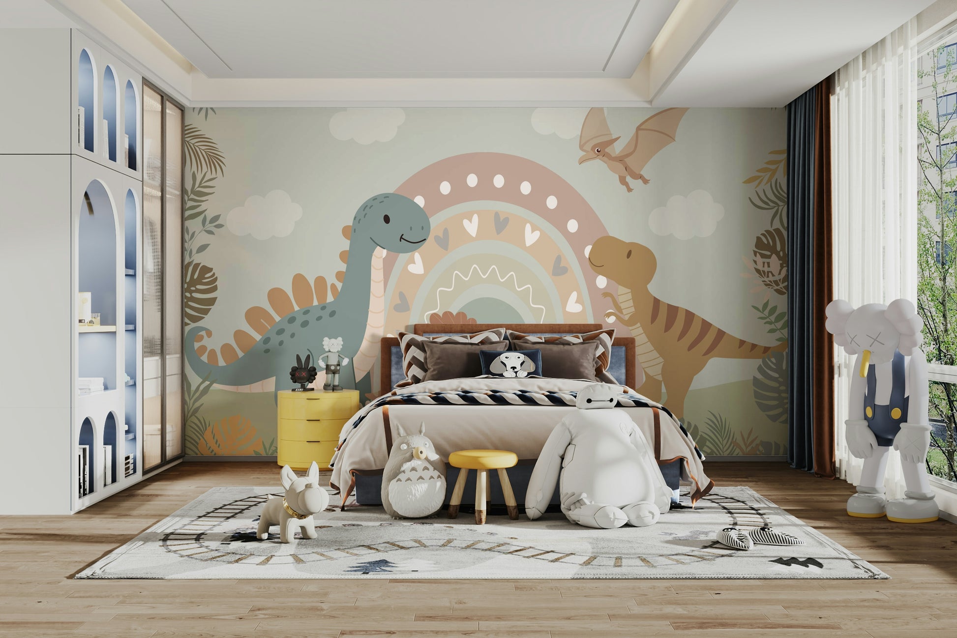 The composition is a fun, whimsical scene.

