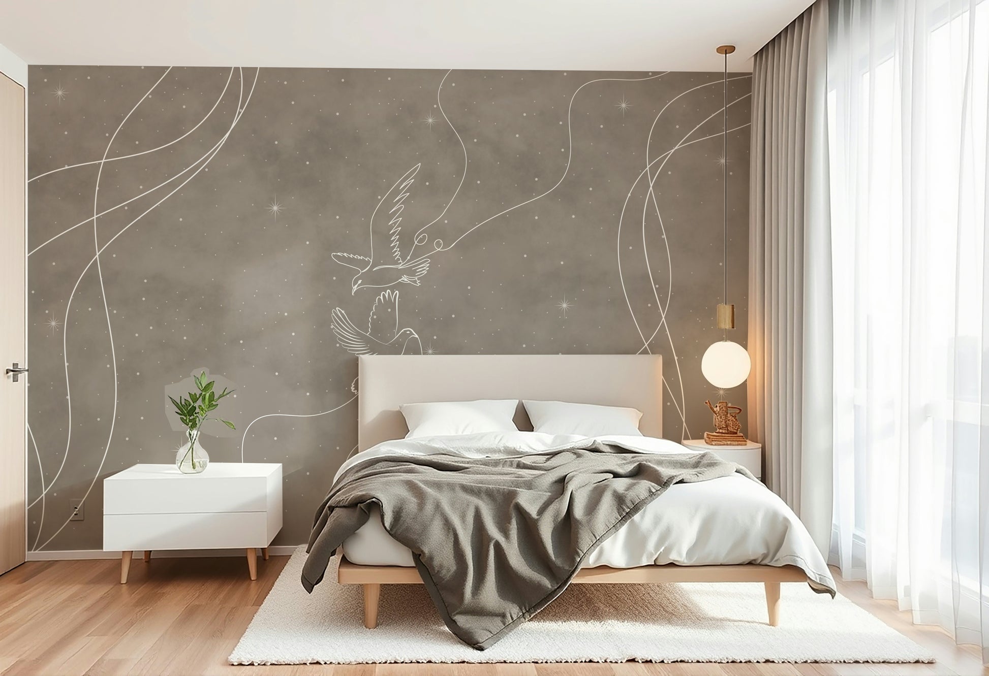 The image is suitable for a bedroom, a nursery, or a quiet space.

