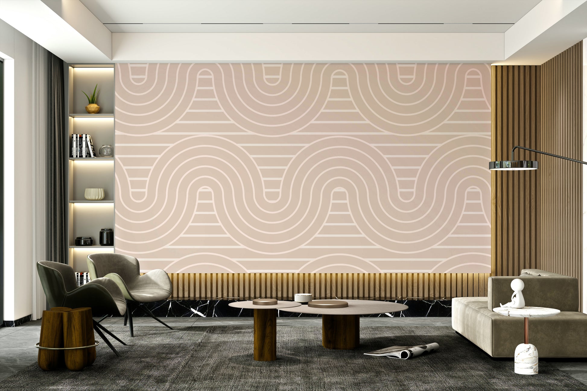 The composition is a structured, repeating pattern.

