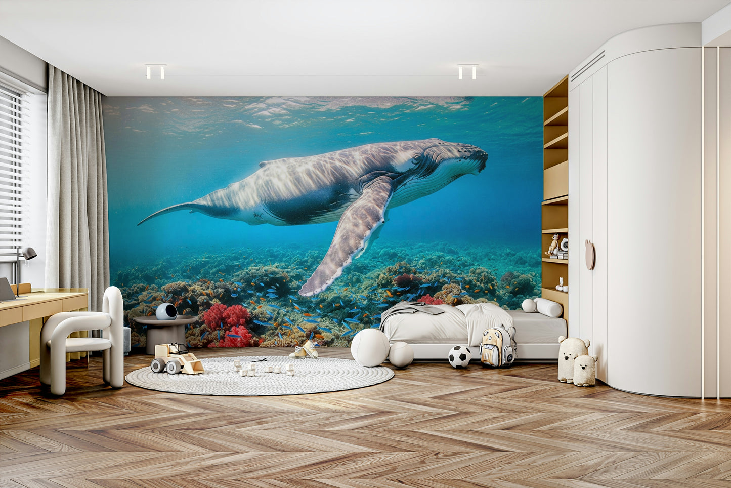 The composition is a wide, landscape view of the sea.

