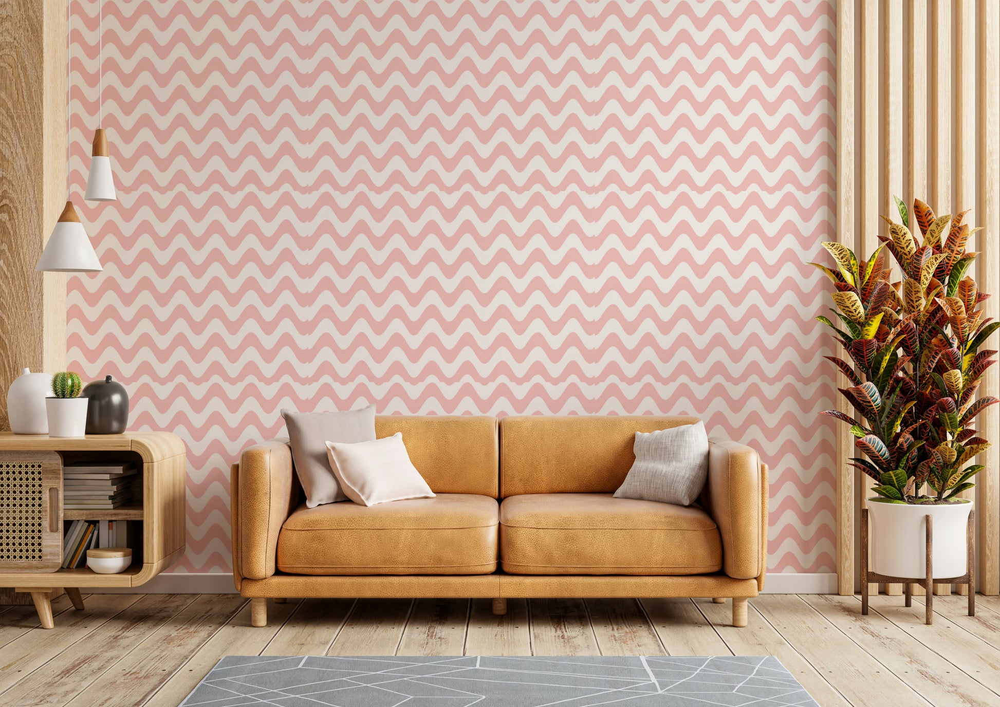 A peaceful wallpaper with an organic, flowing design.


