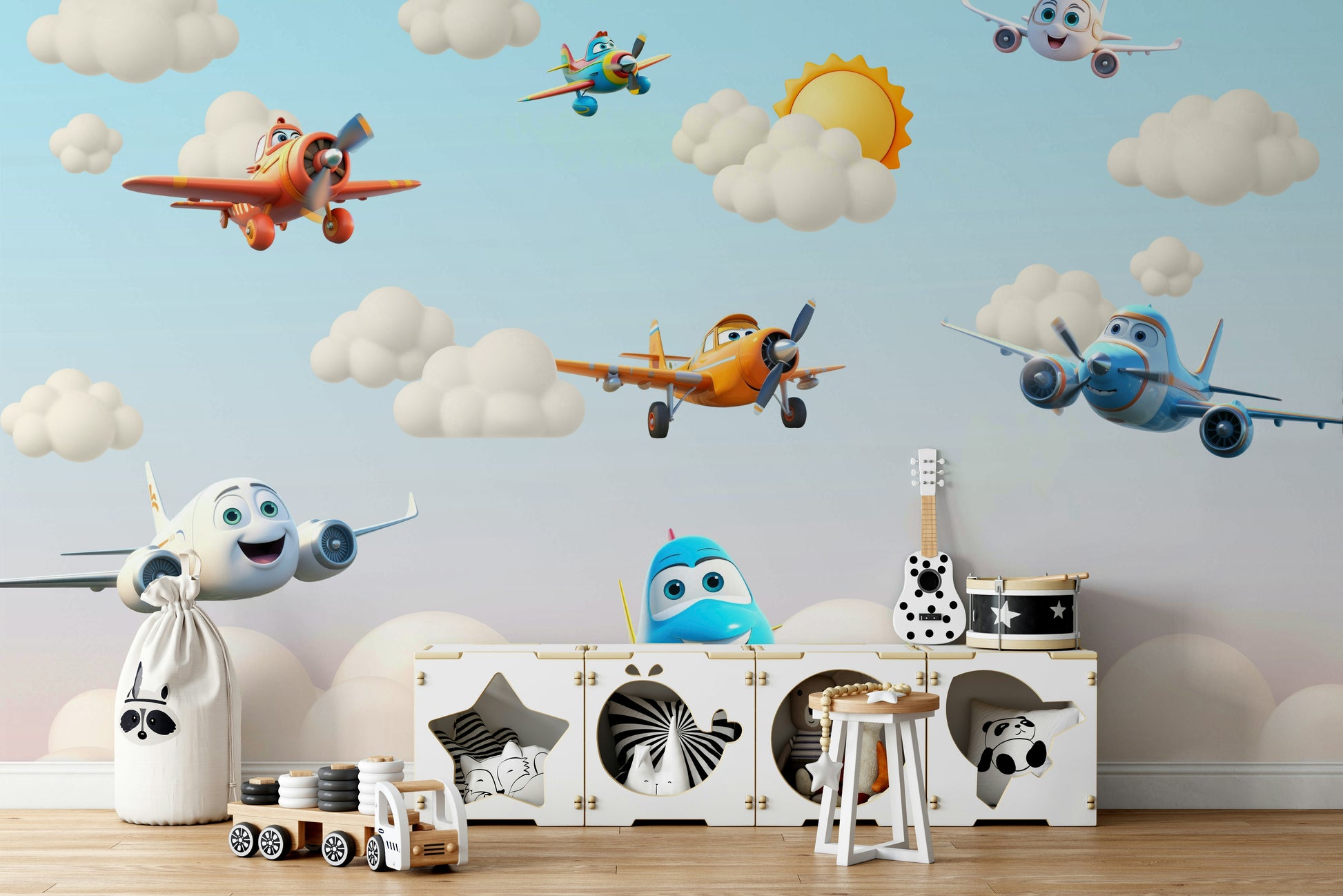 The image is suitable for a child's room or a nursery.

