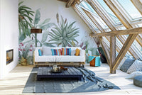 The colors are gentle and muted, with a faded beige and sepia palette.

