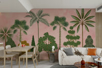 The design features a repeating pattern of soft, graceful flowers and leaves.

