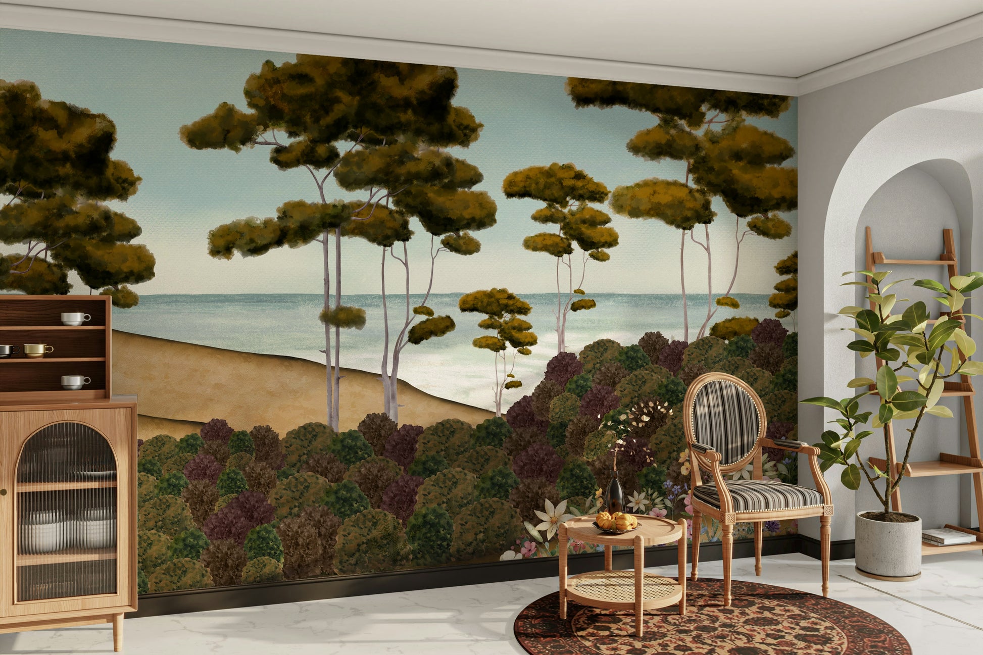 The composition is a harmonious, flowing pattern.

