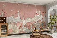 Serene abstract scene with friendly shapes

