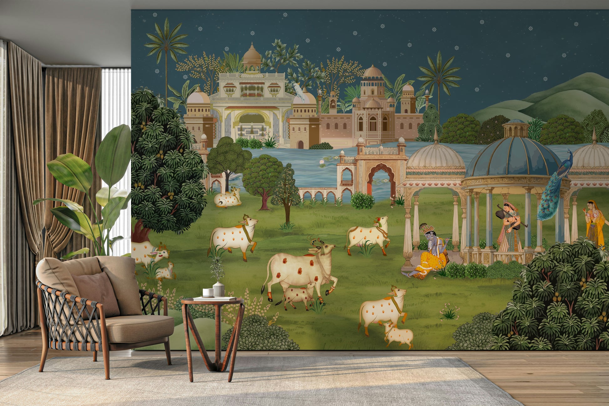 The overall mood is sophisticated and peaceful.

