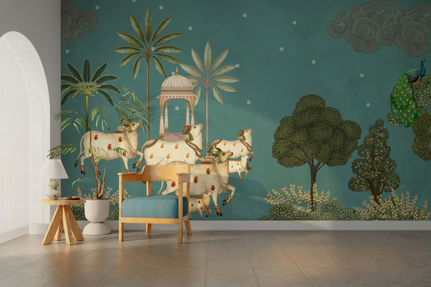 Neel Pichwai Wall Mural nature theme
