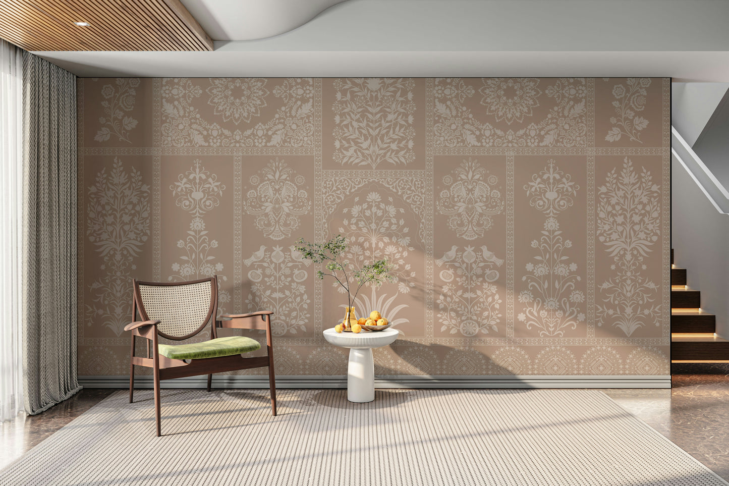 The design has a beautiful, artistic aesthetic.

