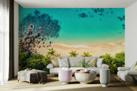 Wall decor showing a tranquil beach view

