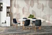 An interior with a modern and elegant accent wall

