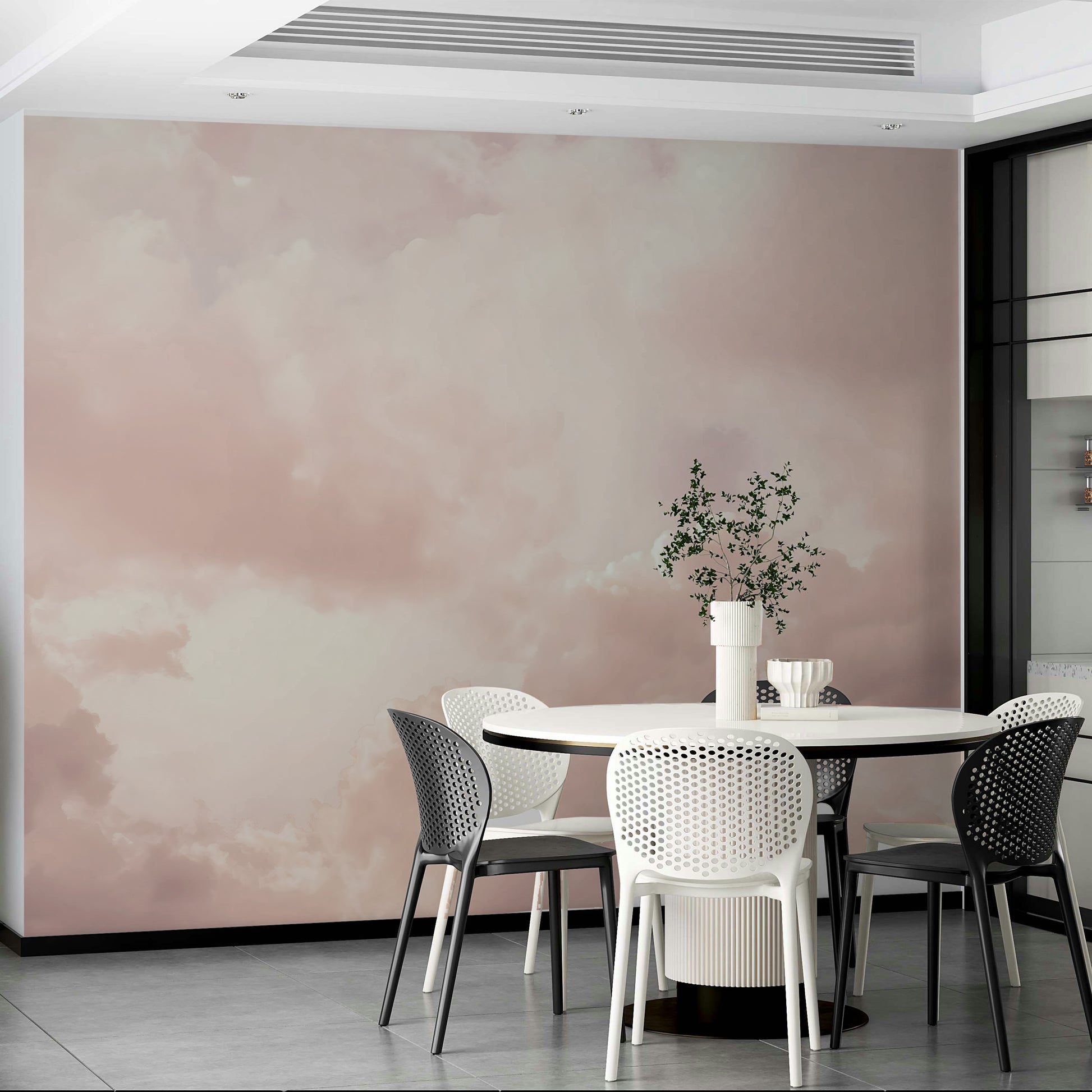 Wall mural showing a quiet sky scene

